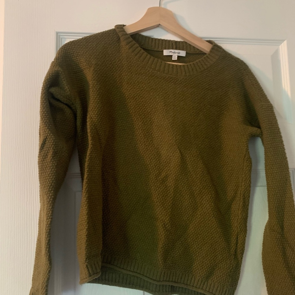 Madewell army green sweater